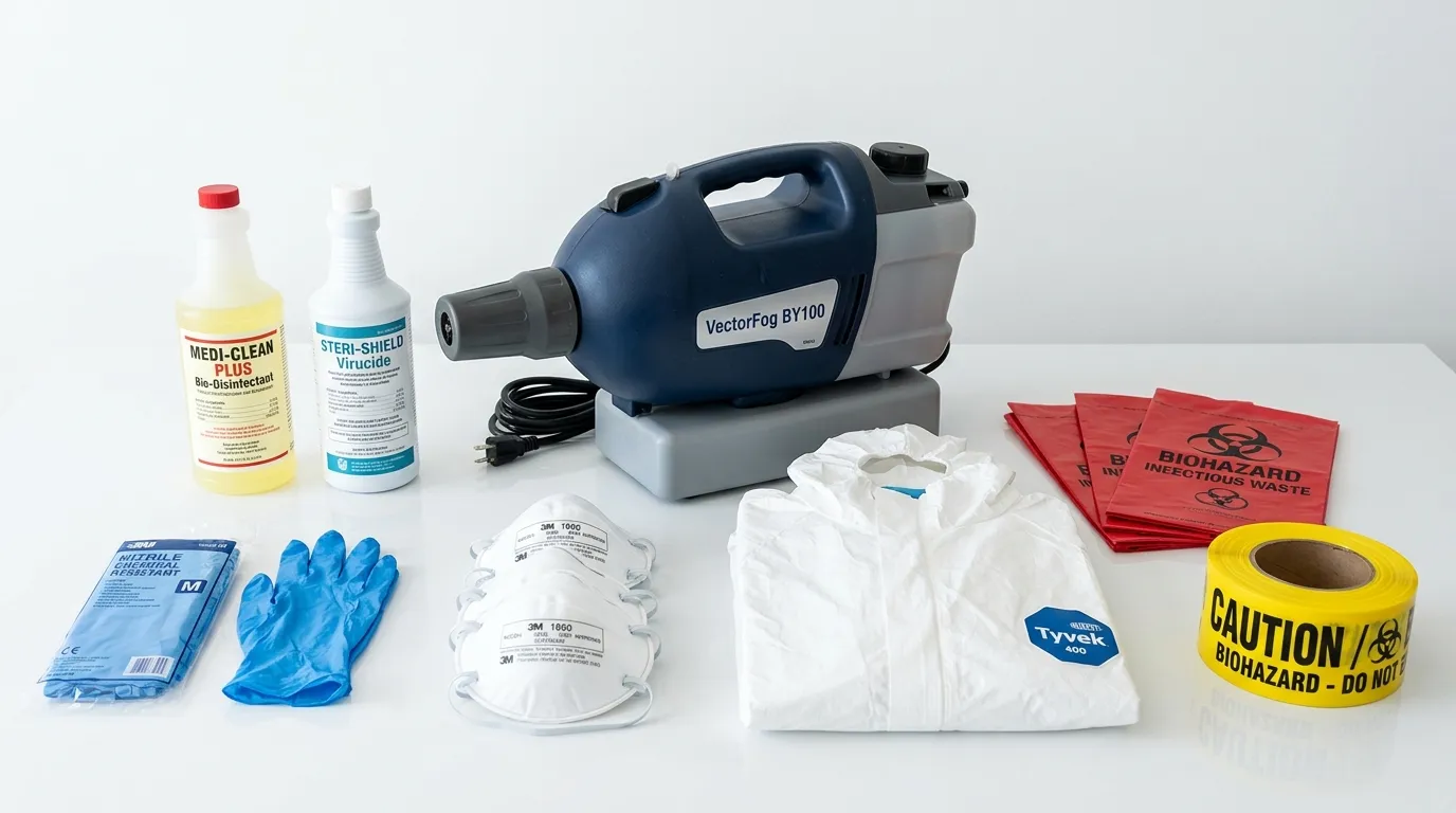 Professional biohazard remediation crew working in Totowa